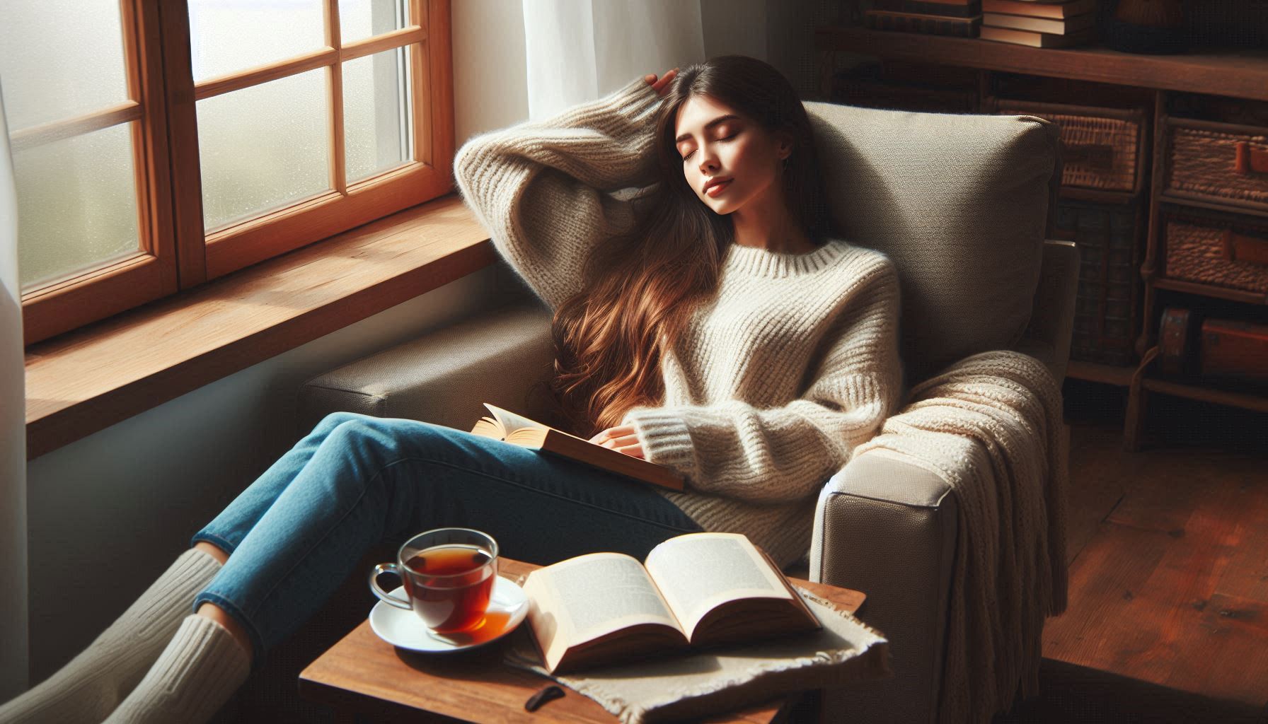 sleeping in chair