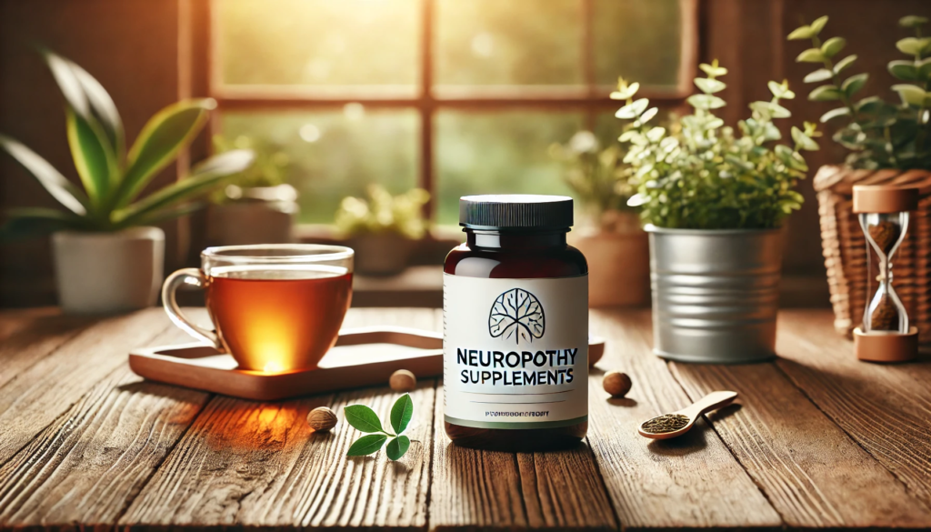 bottle of neuropathy supplement